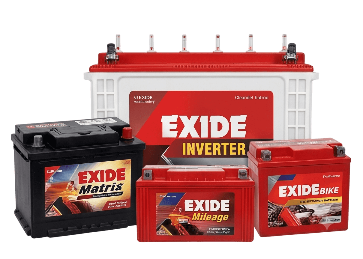 Exide Battery Lineup at Battrix Thrissur